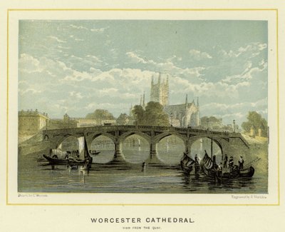 Cattedrale di Worcester, vista dal Quay da English School