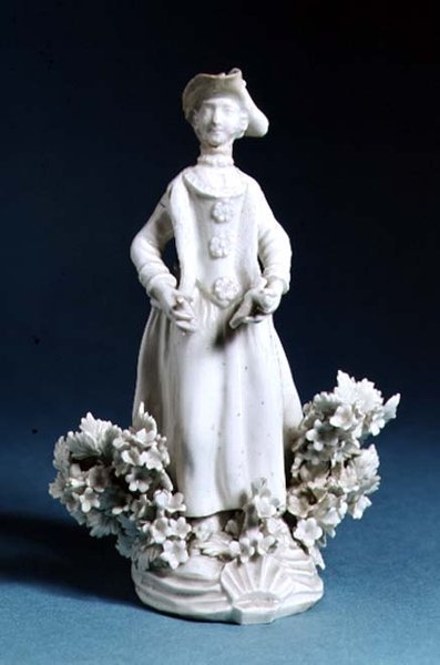 Figura di Worcester di un compagno di sportivo, non dipinta, fine XVIII secolo da English School