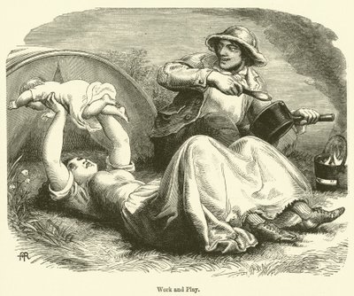 Lavoro e gioco (incisione) da English School