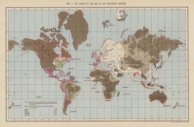 Il mondo alla fine del XVIII secolo da English School