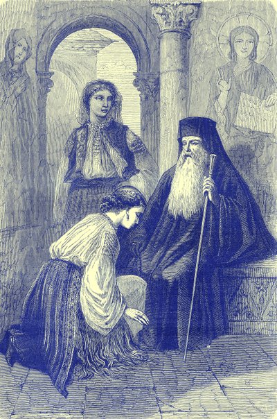 Culto in Romania, illustrazione da Viaggi Illustrati, a cura di H. W. Bates, pubblicata c.1880 da English School