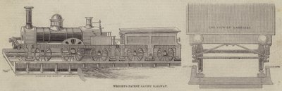 Il Brevetto di Sicurezza Ferroviaria di Wright (incisione) da English School