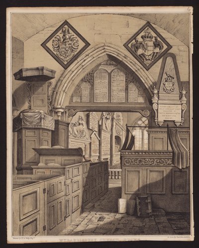 Chiesa di Wyrardisbury, Bucks (incisione) da English School