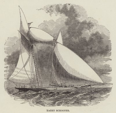 Schooner yacht (incisione) da English School