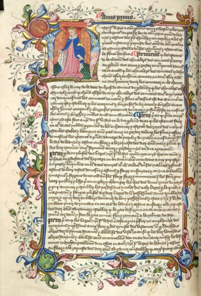Yates Thompson 48, f.172v Iniziale istoriata 