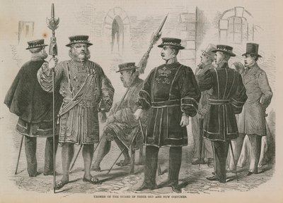 Yeomen della Guardia nei loro vecchi e nuovi costumi da English School