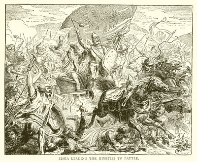 Ziska guida gli Hussiti in battaglia da English School