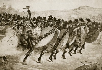 Zulus avanzano per attaccare a Kambula Hill, 29 marzo 1879 da English School
