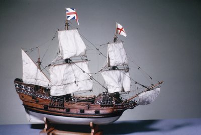 Modello in scala 1:60 del Mayflower del 1620 da English School English School