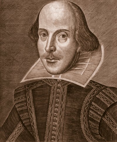 Ritratto di William Shakespeare, inciso da Martin Droeshout, 1623 da English School English School