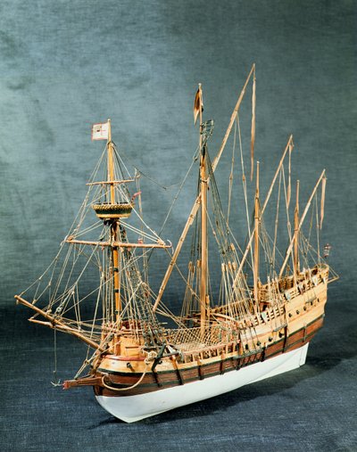 Modello di una caravella portoghese del c.1535 da English School English School