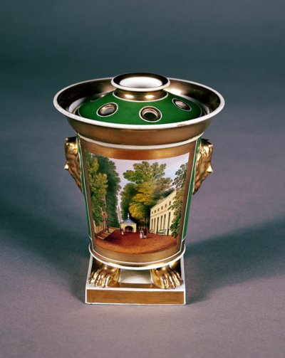 Vaso pot pourri di Worcester con vista del Well Walk, Cheltenham da English School English School