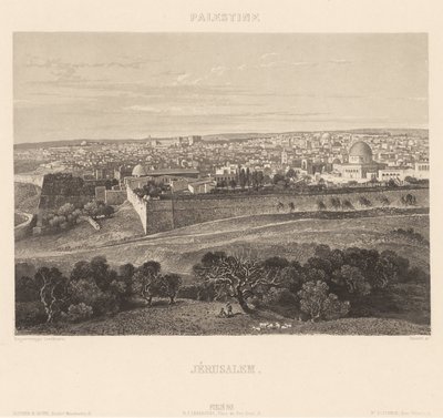 Gerusalemme da Engraving by Friedrich Salathé