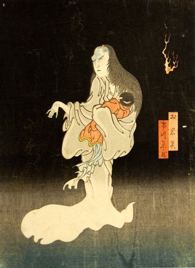 Ichikawa Yonezo come il fantasma di Oiwa, 1865 da Enjaku