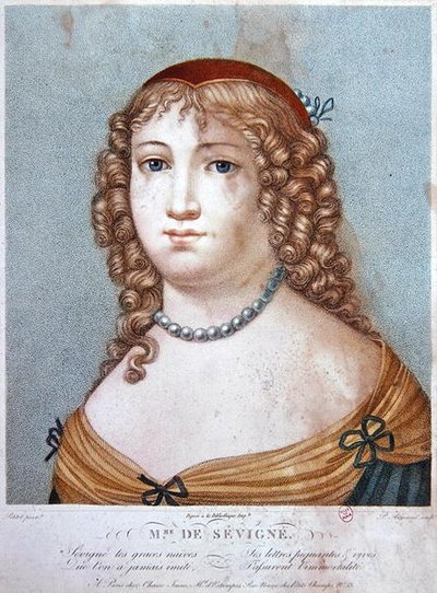Ritratto di Madame de Sevigne, inizio XIX secolo da Ennemond Alexandre (after) Petitot