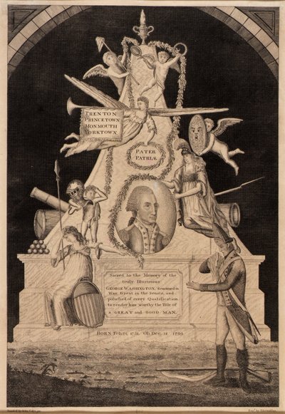 Pezzo da lutto per George Washington da Enoch G. Gridley