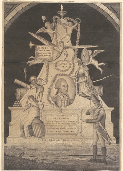 Memoriale per George Washington da Enoch G. Gridley, after John Coles, Jr.