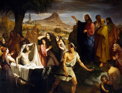 Resurrezione del figlio della vedova di Naim, di Enrico Pollastrini, Chiesa di Santa Maria del Soccorso, Livorno, Toscana, Italia da Enrico Pollastrini