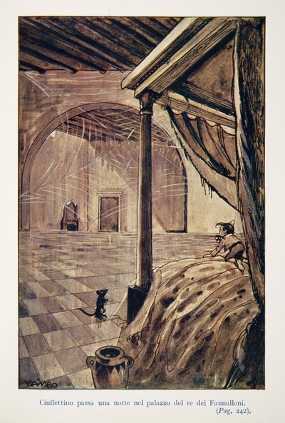 Illustrazione da Le Avventure di Ciuffettino da Enrico de Conti Novelli