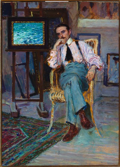 Ritratto del pittore Antonio Discovolo, 1903 da Enrico della Lionne
