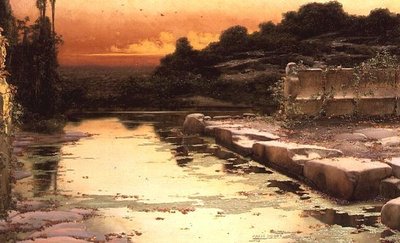 Rovine allagate al tramonto da Enrique Serra