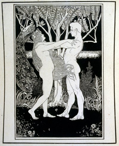 Adamo ed Eva (innocenza), dal libro Giuda illustrato da Ephraim Moses Lilien (1874-1925). Lilien è considerato il padre dell