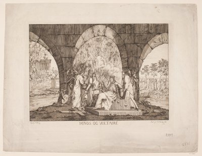 Minosse e Voltaire da Erasmus Cristoffer Karlebye