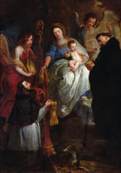 La Vergine che dona una stola a San Uberto da Erasmus Quellinus II