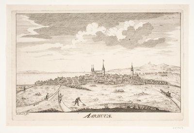 Prospetto di Århus da Erasmus Sigismund Resch