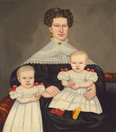 Signora Paul Smith Palmer e i suoi gemelli da Erastus Salisbury Field