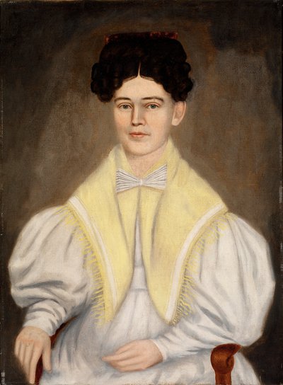 Ritratto di donna con scialle da Erastus Salisbury Field