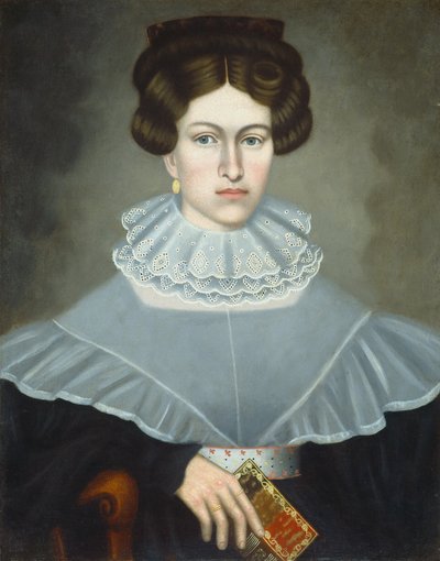 Donna che tiene un libro, c. 1835 da Erastus Salisbury Field