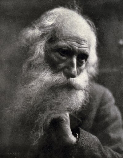 Primo piano del famoso scultore Vincenzo Gemito. L
