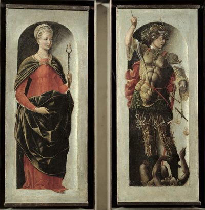Santa Apollonia e San Michele, c.1473 da Ercole de Roberti