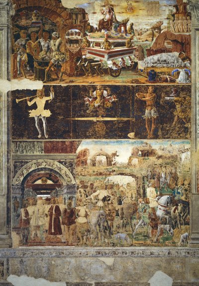 Il mese di settembre: Il trionfo di Vulcano e il segno della Bilancia, dalla Sala dei Mesi, 1467-70 da Ercole de Roberti