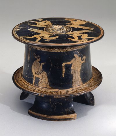 Pyxis a figure rosse, Attica, c.430 a.C. da Eretria Painter Eretria Painter
