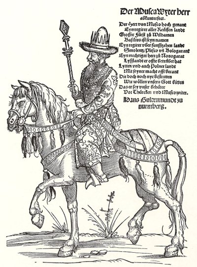 Ritratto del Gran Principe Vasilij III Ivanovič di Mosca 1479-1533 da Erhard Schon