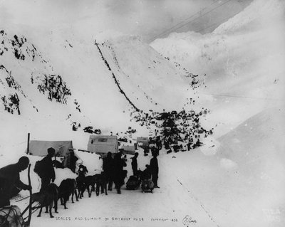 Bilance e vetta del Passo Chilkoot, da 