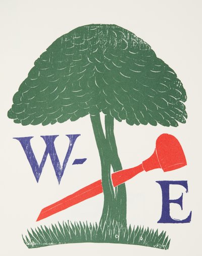 Poster per la Society of Wood Engravers da Eric Gill