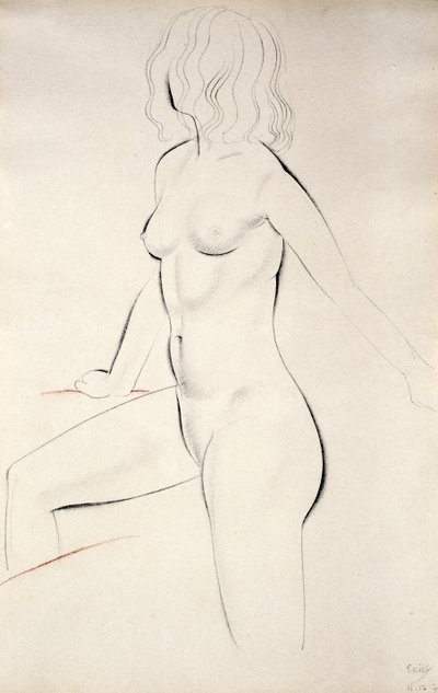 Nudo femminile in piedi da Eric Gill