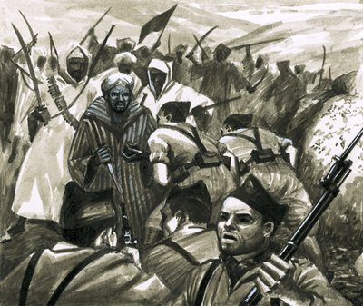 Il generale Franco combatte i ribelli del Riff in Marocco da Eric Parker