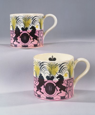 Una coppia di tazze Wedgewood commemorative dell