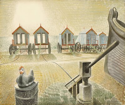 Macchine da bagno di Aldeburgh, 1938 da Eric Ravilious