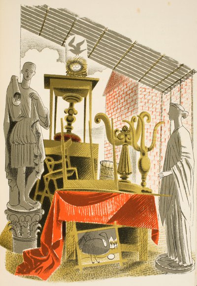 Negozio di antiquariato, illustrazione da 