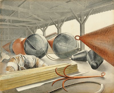 Boette e rampino, 1933 da Eric Ravilious