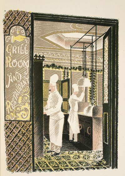 Ristorante e Grill Room, illustrazione da 