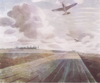 Prospettiva della pista, 1941, da British Adventure pubblicato da Collins, 1947 da Eric Ravilious