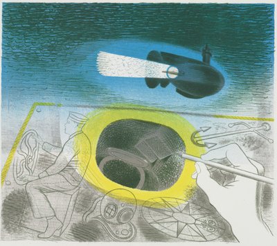 Serie sottomarina: Litografia introduttiva da Eric Ravilious