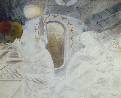 Controlli di Lavoro quando Sommersi, c.1940 da Eric Ravilious