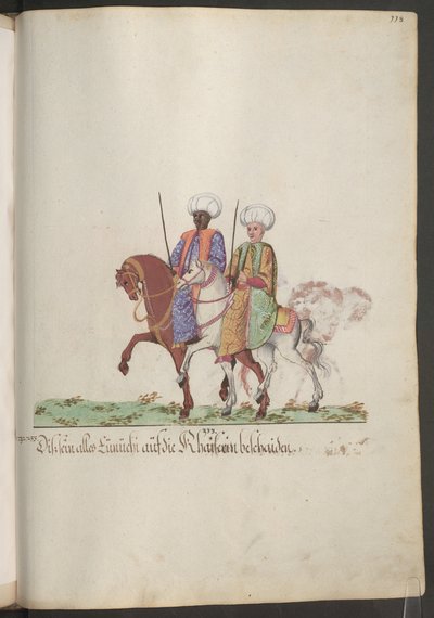 Il serraglio della sultana: eunuchi a cavallo ... da Erich Lessing